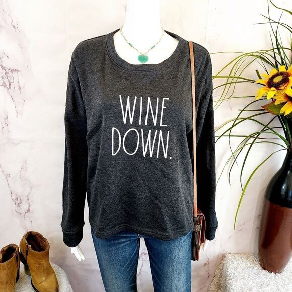 Rae Dunn incredibly soft inside sweater "Wine Down" - Picture 2 of 7